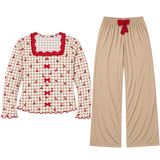 Pyjama HerBeauty Beige avec bandeau et brosse