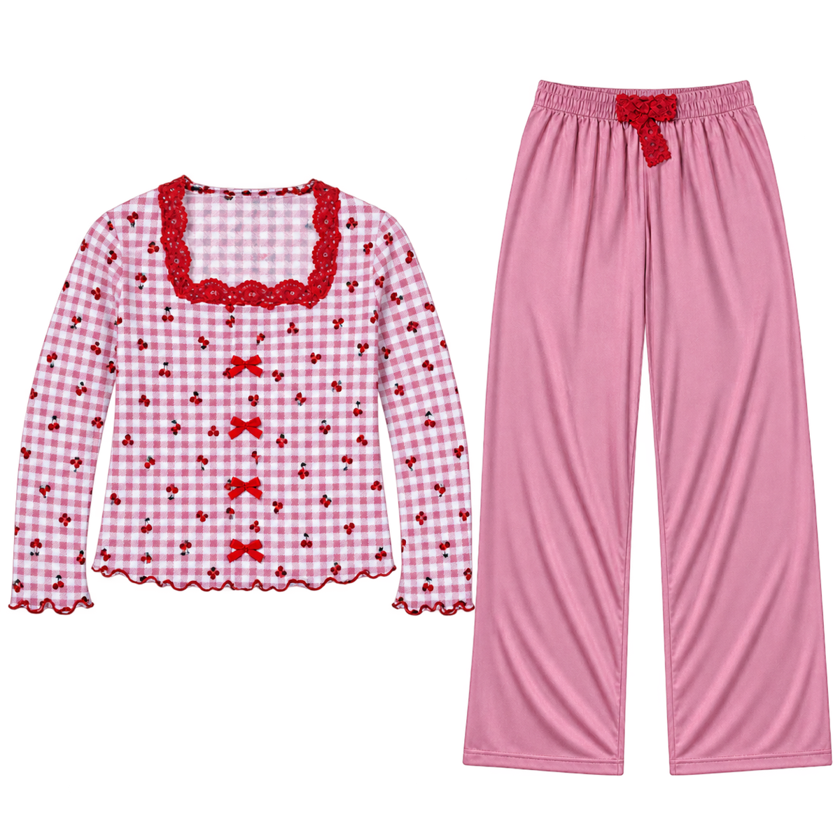 Pyjama HerBeauty Rose avec bandeau et brosse