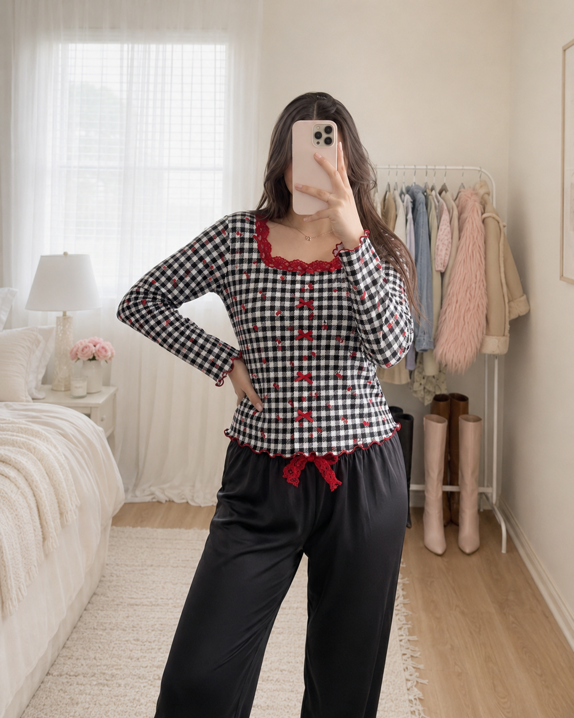 Pyjama HerBeauty Noir porté